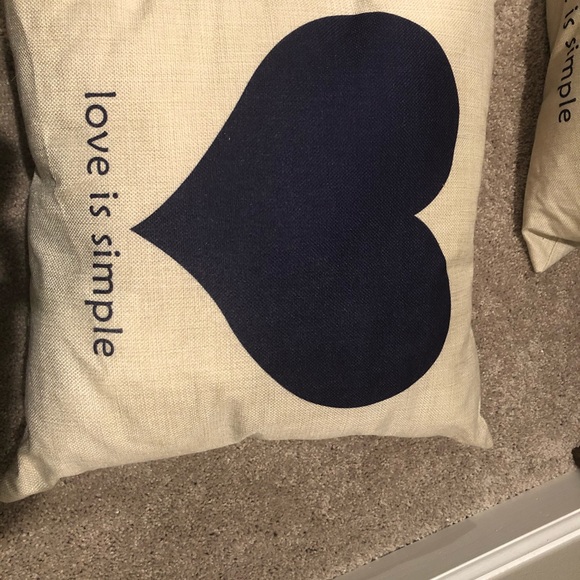 Set of 2 Love Is Simple Pillows - Picture 3 of 4